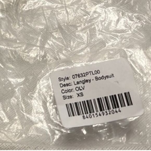 n: Philanthropy Langley Bodysuit Olive Green Ribbed Thong Chic Indie SZ XS NWT - Picture 13 of 15